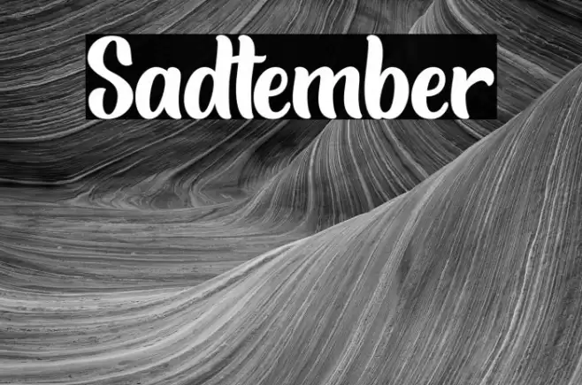 Sadtember Font examples