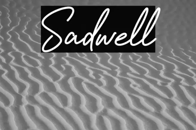 Sadwell Font examples