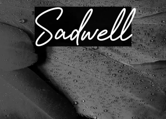 Sadwell Font examples