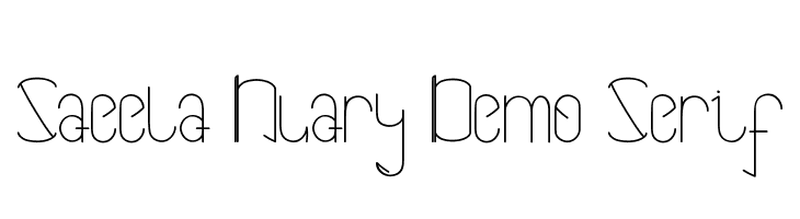 Saeela Nuary Demo Serif  لخطوط تنزيل