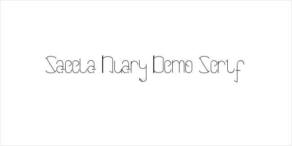 Saeela Nuary Demo Serif Logo