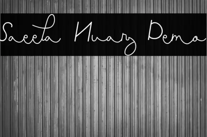 Saeela Nuary Demo Font examples