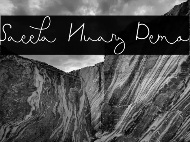 Saeela Nuary Demo Font examples