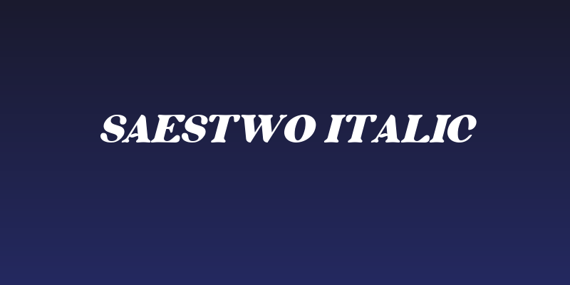 Saestwo Italic Social Header