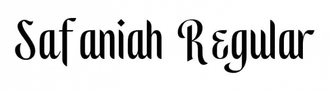 Safaniah Regular  Descarca Fonturi Gratis