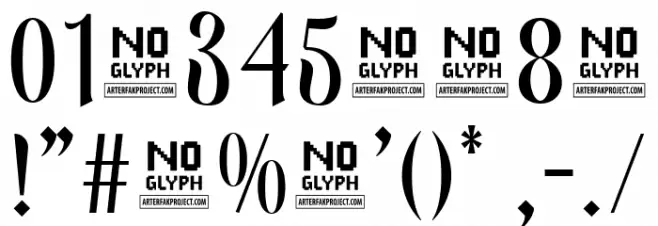 Safaniah Regular Шрифта ДРУГИЕ символов