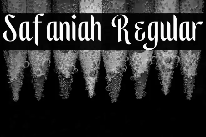 Safaniah Regular Caratteri examples