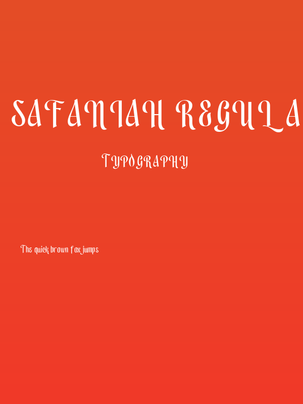 Safaniah Regular Poster