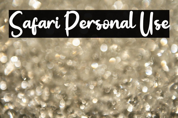 Safari Personal Use Example 3