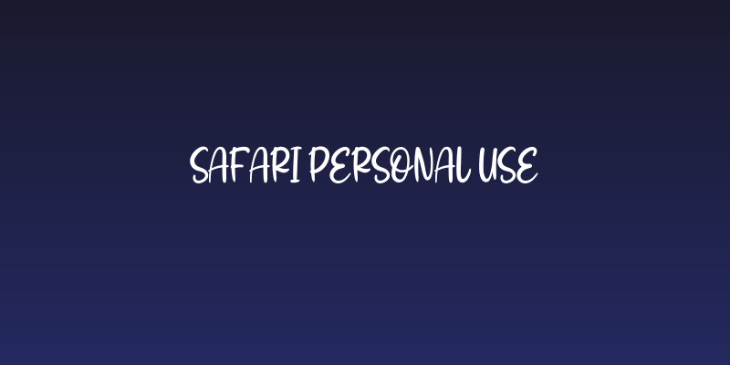 Safari Personal Use Social Header