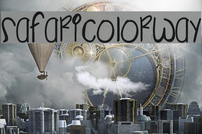 SafariColorway Font examples