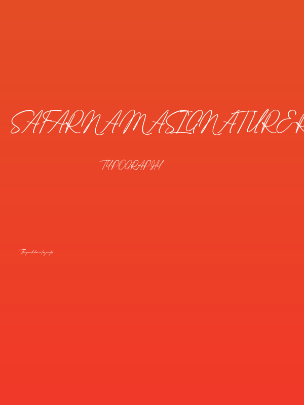 SafarnamaSignature-Regular Poster