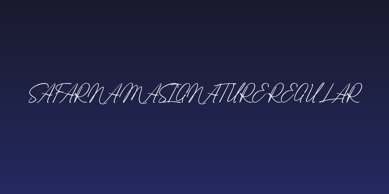 SafarnamaSignature-Regular Social Header