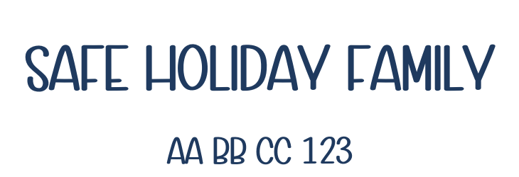 Safe Holiday Family Font Preview