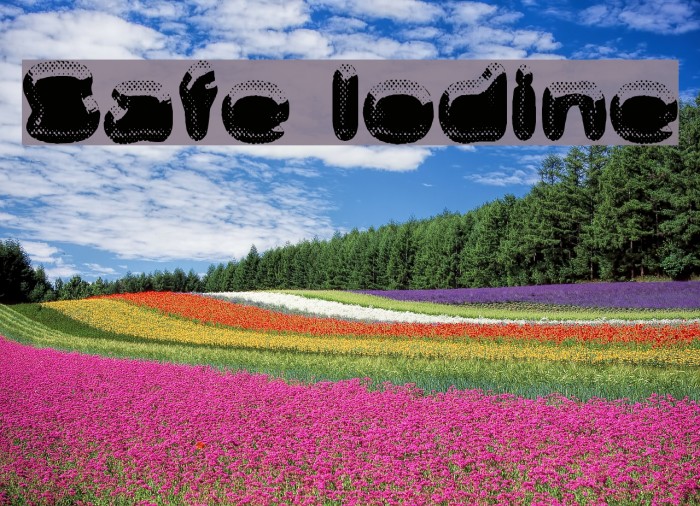 Safe Iodine Font examples