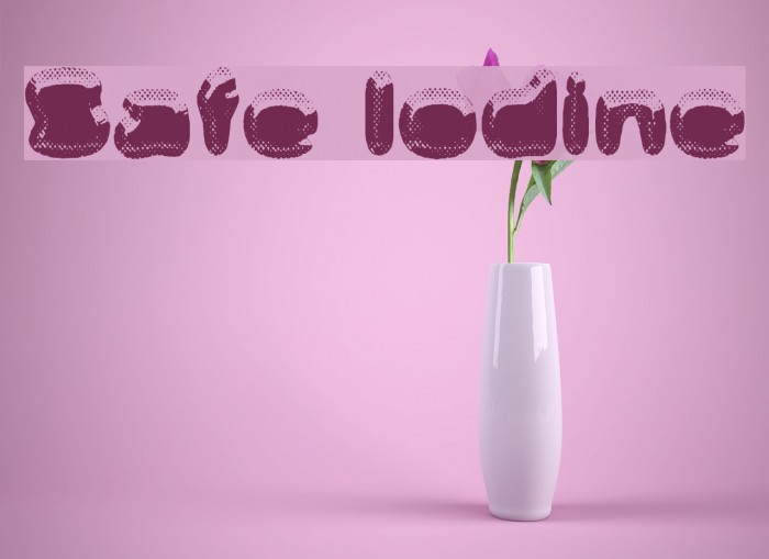Safe Iodine Font examples