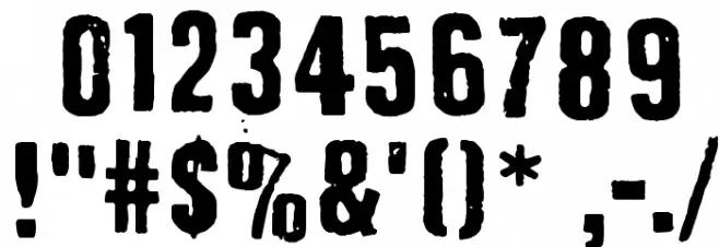 Safe from harm Font OTHER CHARS