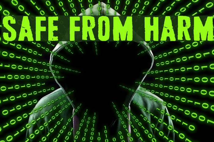 Safe from harm Font examples