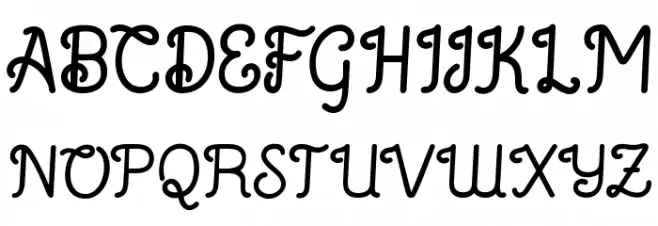 Saffa Script Monoline Caratteri MAIUSCOLE