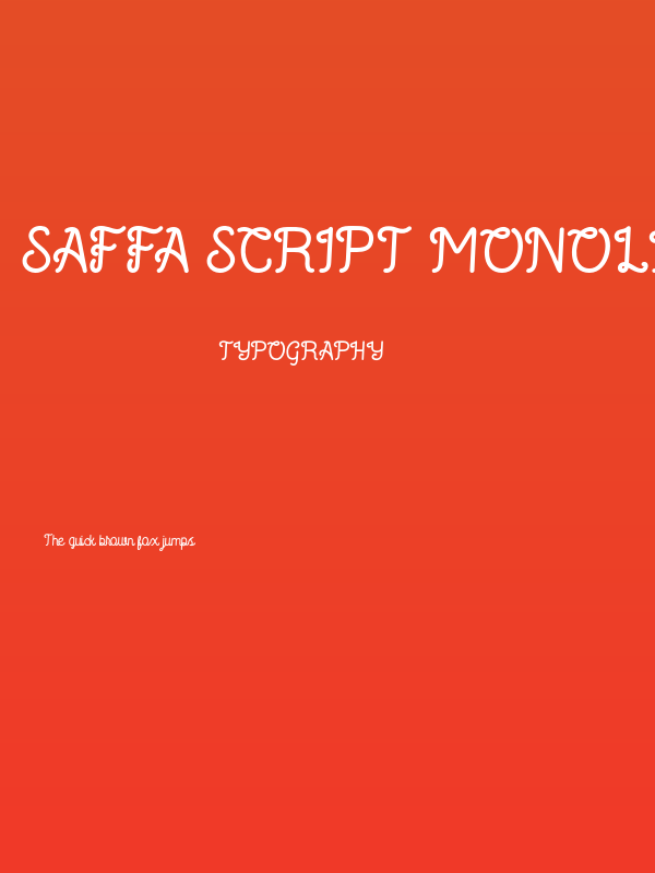 Saffa Script Monoline Poster