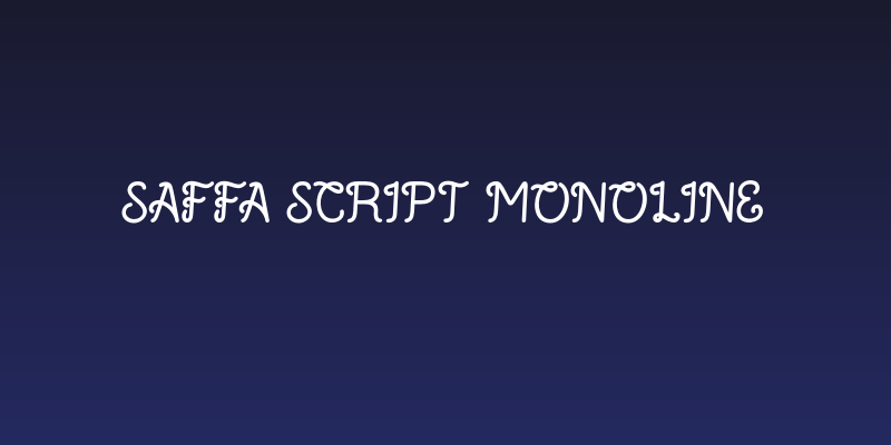 Saffa Script Monoline Social Header