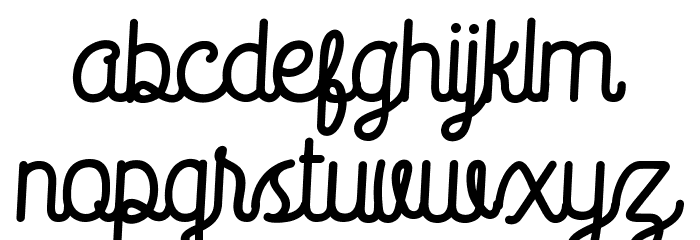 Saffa Script Monoline Font LOWERCASE