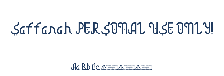 Saffanah PERSONAL USE ONLY! Font Preview