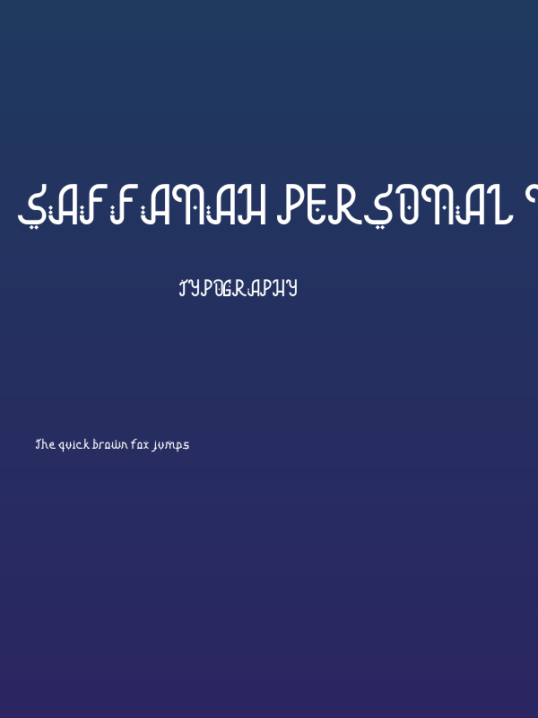 Saffanah PERSONAL USE ONLY! Poster