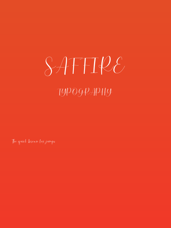 Saffire Poster
