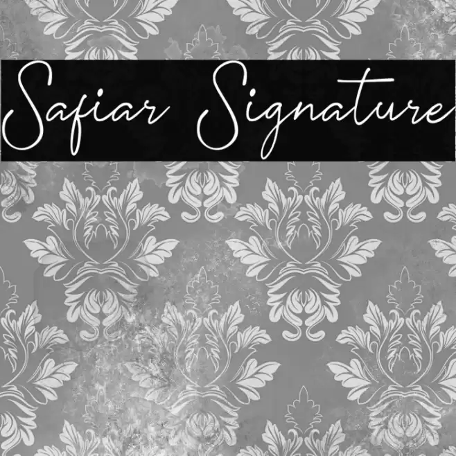 Safiar Signature Font examples