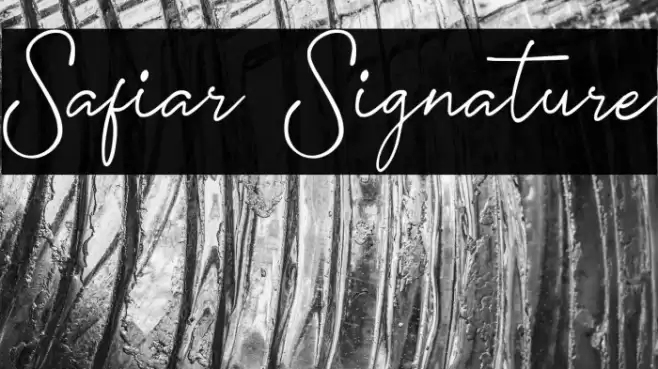 Safiar Signature Font examples