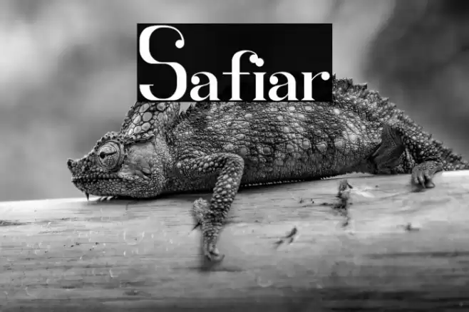 Safiar Font examples