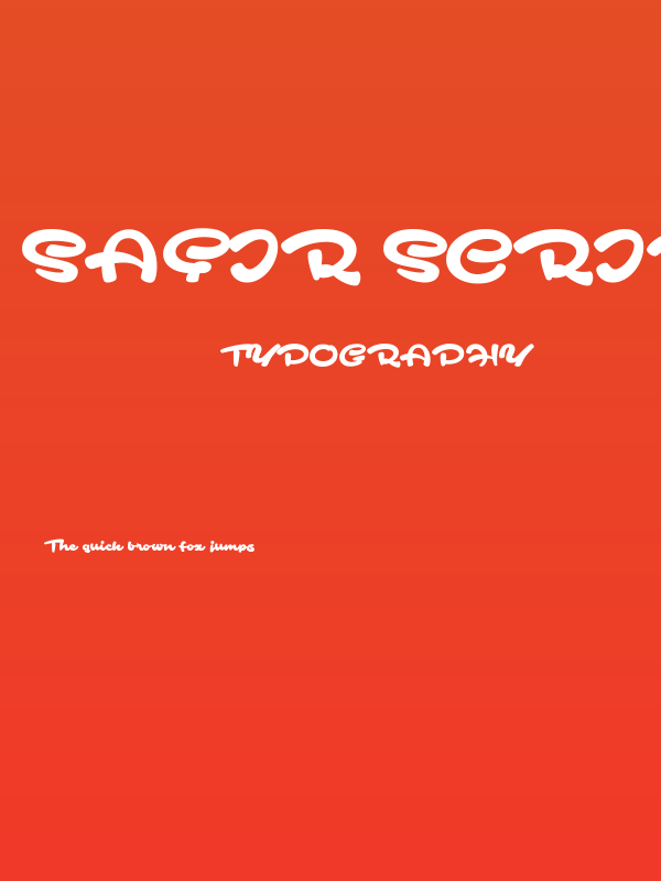 Safir Script PERSONAL USE ONLY Poster