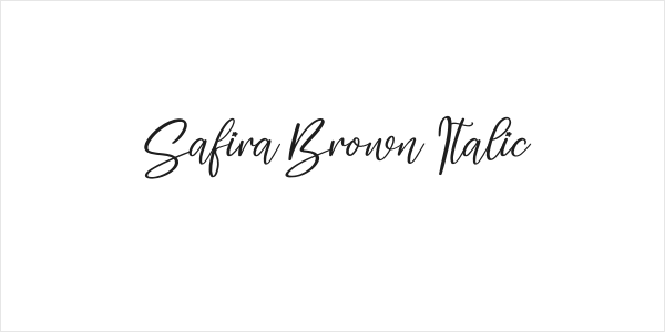 Safira Brown Italic Logo