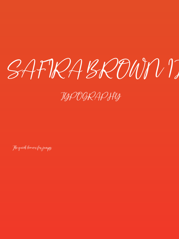 Safira Brown Italic Poster
