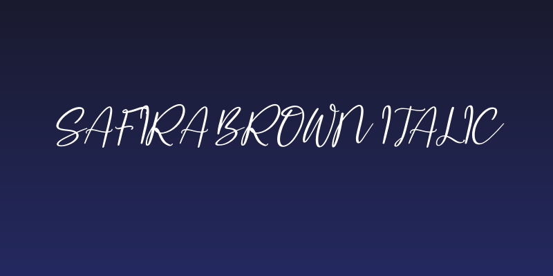Safira Brown Italic Social Header