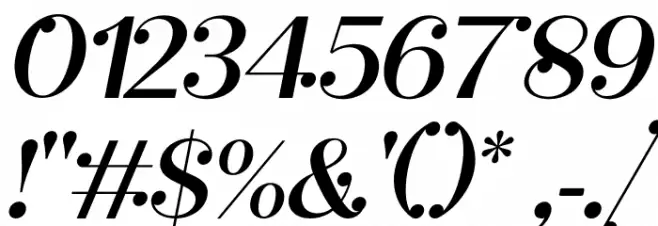 Safira Italic Font OTHER CHARS