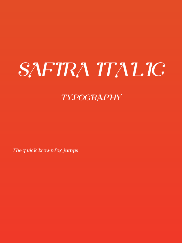 Safira Italic Poster