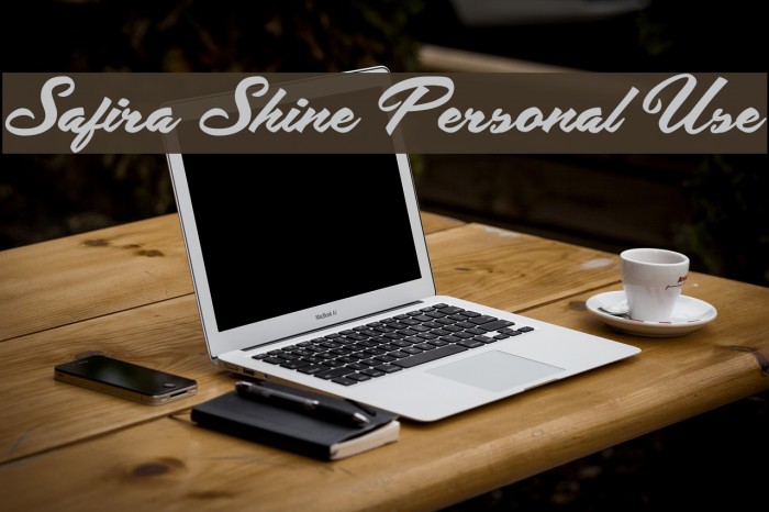 Safira Shine Personal Use Font examples