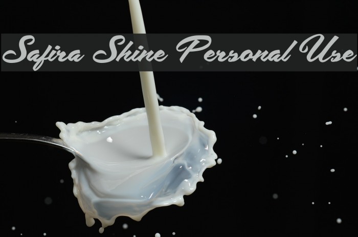 Safira Shine Personal Use Font examples