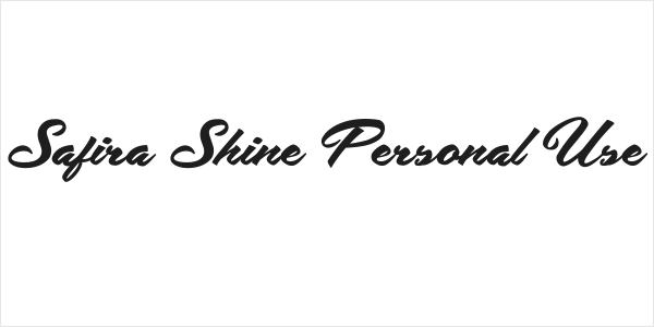 Safira Shine Personal Use Logo