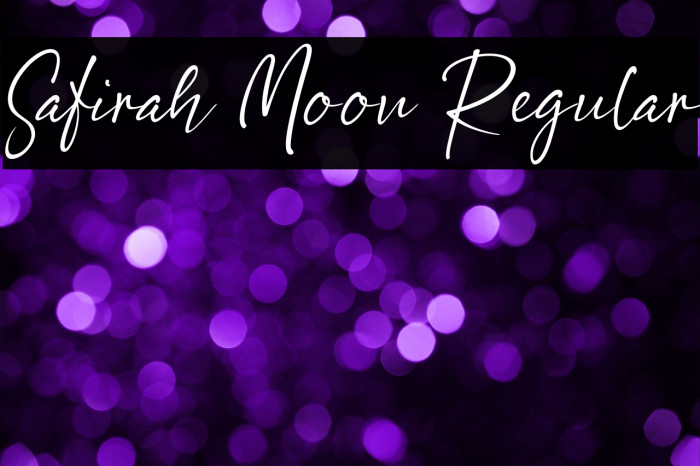 Safirah Moon Regular Example 1