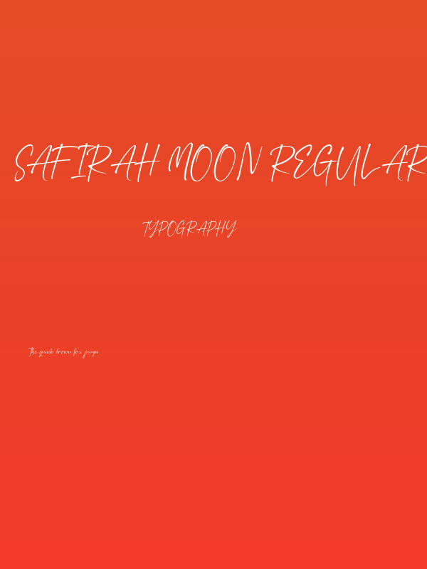 Safirah Moon Regular Poster