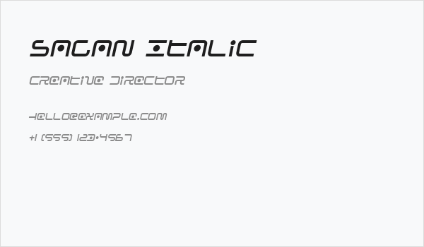 Sagan Italic Business Card