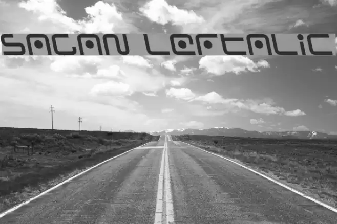 Sagan Leftalic Font examples