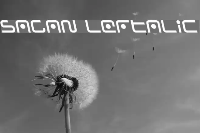 Sagan Leftalic Font examples