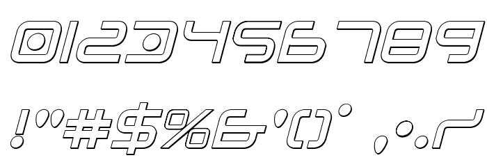 Sagan Outline Italic Font OTHER CHARS