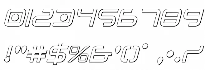 Sagan Outline Italic Font OTHER CHARS