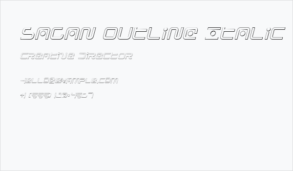 Sagan Outline Italic Business Card