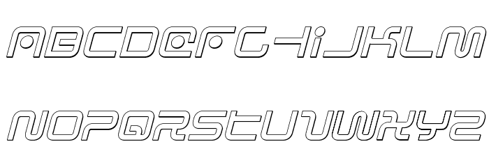 Sagan Outline Italic Font LOWERCASE